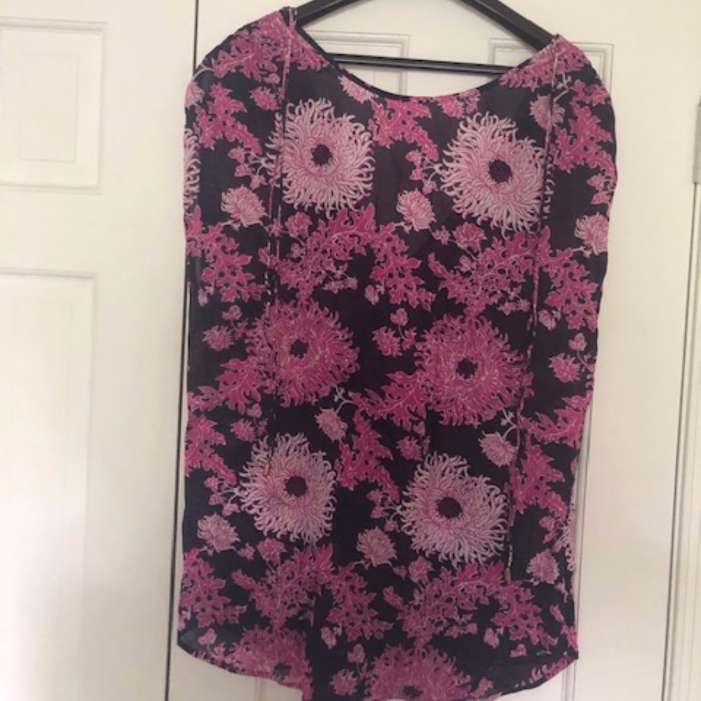 Tibi Cotton Cover up with Ruched Sleeves